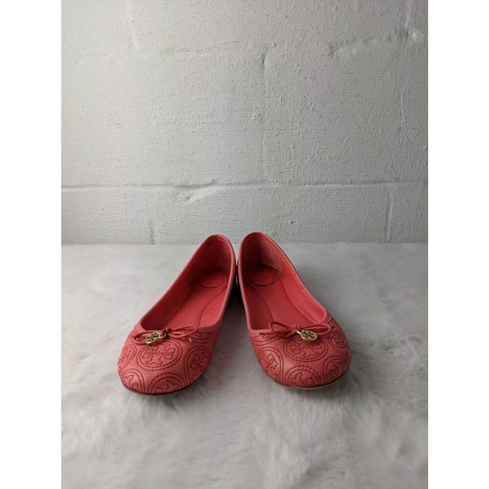 Tory Burch Chelsea Pink Stitched Ballet Flats‎ sz 7.5